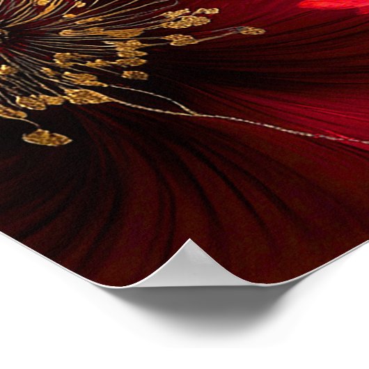 赤エレガントフローラハッピーリタイアメント歓迎サイン ポスター (角)