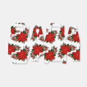 赤エレガントフローラポインセチア松の緑葉の フェイバーボックス (折り畳みなし)