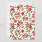 赤エレガントフローラ植物養殖シャワー 招待状 (裏面)