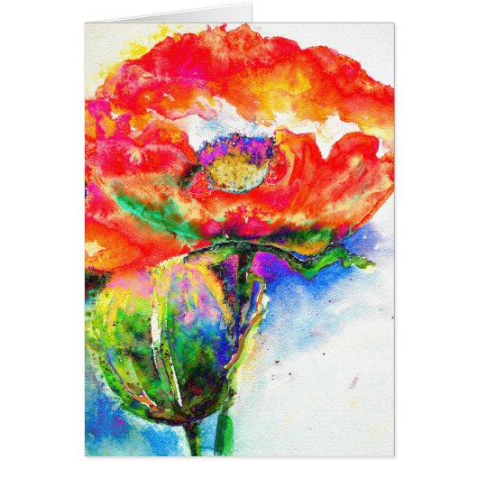 赤エレガントフローラ水絵画色 (正面)