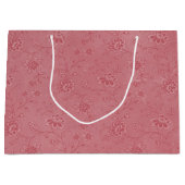 赤エレガントフローラ結婚ズ ラージペーパーバッグ (正面)