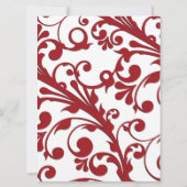 赤エレガントフローラ結婚ズ 招待状 (裏面)