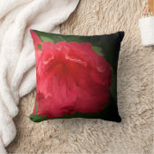 赤エレガントフローラ装飾用クッション クッション (ブランケット)