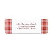 赤エレガントプモダンライド差出人住所ラベル ラベル (正面)