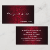 赤エレガントプロフェッショナル名刺 名刺 (正面/裏面)