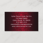 赤エレガントプロフェッショナル名刺 名刺 (裏面)