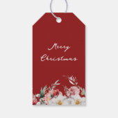 赤エレガントホリデーギフトラベル ギフトタグ (裏面)