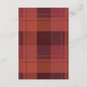 赤エレガントポインセチアパインコーンウェディングレセプション エンクロージャーカード (裏面)