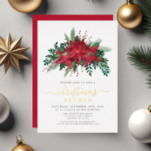 赤エレガントポインセチアフローラクリスマスブランチ