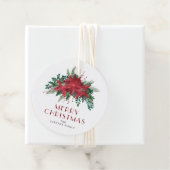 赤エレガントポインセチアフローラクリスマス フェイバータグ (インサイチュ)