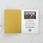 赤エレガントポインセチアフローラグリーンフォトビジネス シーズンカード (内部)