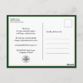 赤エレガントポインセチアフローラグリーンリー事業 ポストカード (裏面)