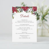 赤エレガントポインセチア水彩詳細 エンクロージャーカード (スタンド正面)