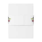 赤エレガントポインセチア結婚クリスマス 招待状ベリーバンド (裏面例)