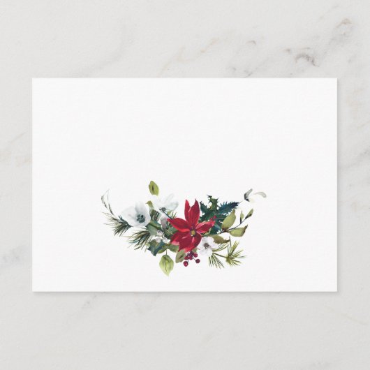 赤エレガントポインセチア結婚詳細 エンクロージャーカード (裏面)