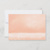 赤エレガントポピー結婚式RSVP 出欠カード (裏面)