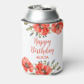 赤エレガントポピー緑5誕生日 缶クーラー (缶裏面)