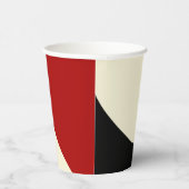 赤エレガントミニマル、黒、クリームの波 紙コップ (右)