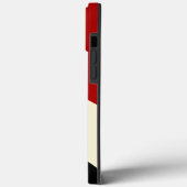 赤エレガントミニマル、黒、クリームの波 Case-Mate iPhoneケース (裏面 / 左)