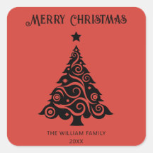 赤エレガントメリークリスマスツリーホリデーギフト