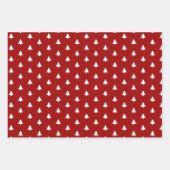 赤エレガントメリークリスマスハッピーホリデーズスクリプト ラッピングペーパーシート (正面2)