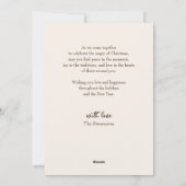 赤エレガントメリークリスマスポインセチア写真 シーズンカード (裏面)