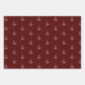 赤エレガントメリークリスマス引用文プレゼント ラッピングペーパーシート (正面2)