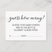 赤エレガントモダンちゃんシャワーのゲーム数を推測 名刺 (正面)