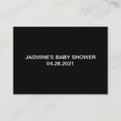 赤エレガントモダンちゃんシャワーのゲーム数を推測 名刺 (裏面)