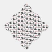 赤エレガントモダンと黒のホリーパターン フェイバーボックス (折り畳みなし)