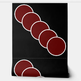 赤エレガントモダン白の円のパターン黒 壁紙