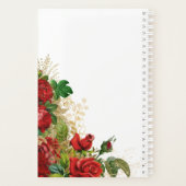 赤エレガントローズブーケ結婚ーズ プランナー手帳 (裏面)