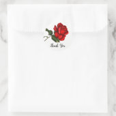 赤エレガントローズロングステムフローラ党の賛成 ラウンドシール (バッグ)