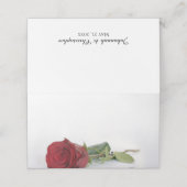 赤エレガントローズ空白のDIYプリント結婚 プレイスカード (外部開封)