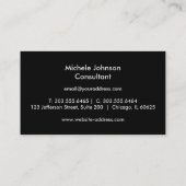 赤エレガントワインと銀グリッター 名刺 (裏面)