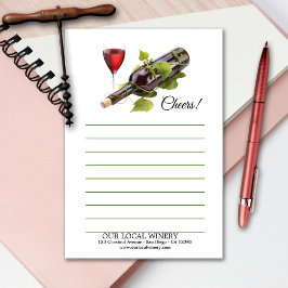 赤エレガントワインヴィネヤードワイナリーポストイットノート ポストイット