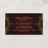 赤エレガントヴィンテージレース枠の黒Touch 名刺 (裏面)