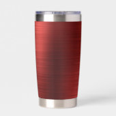 赤エレガント一文字 保温保冷タンブラー (背面)