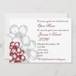 赤エレガント企業のパーティの招待状 招待状