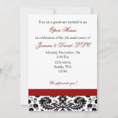 赤エレガント企業のパーティの招待状 招待状 (正面)