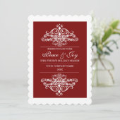 赤エレガント会社の季節の挨拶 シーズンカード (スタンド正面)