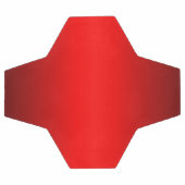 赤エレガント勾配 サッカーボール (フラット)