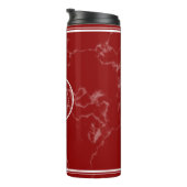 赤エレガント大理石10年勤続記念日 タンブラー (回転右)