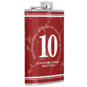 赤エレガント大理石10年勤続記念日 フラスク (右)
