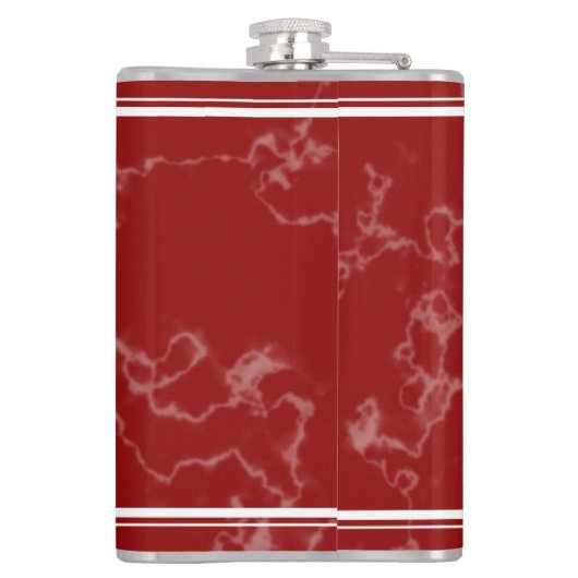 赤エレガント大理石10年勤続記念日 フラスク (裏面)