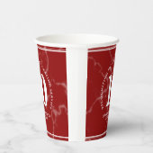 赤エレガント大理石10年勤続記念日 紙コップ (右)