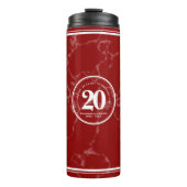 赤エレガント大理石20年勤続記念日 タンブラー (正面)