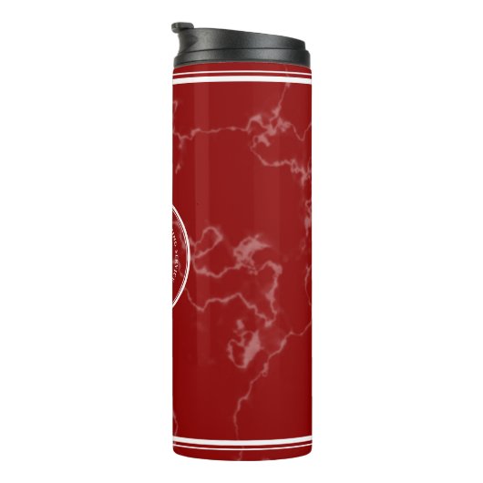 赤エレガント大理石20年勤続記念日 タンブラー (回転右)