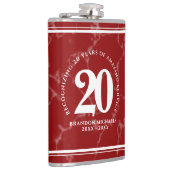 赤エレガント大理石20年勤続記念日 フラスク (右)