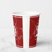 赤エレガント大理石20年勤続記念日 紙コップ (右)